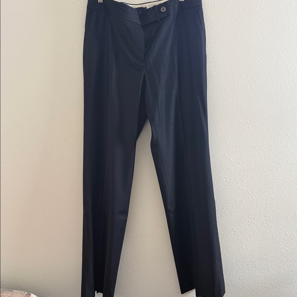 J. Crew Women’s Navy Blue Pinstripe Straight Dress Trousers- Tall!!